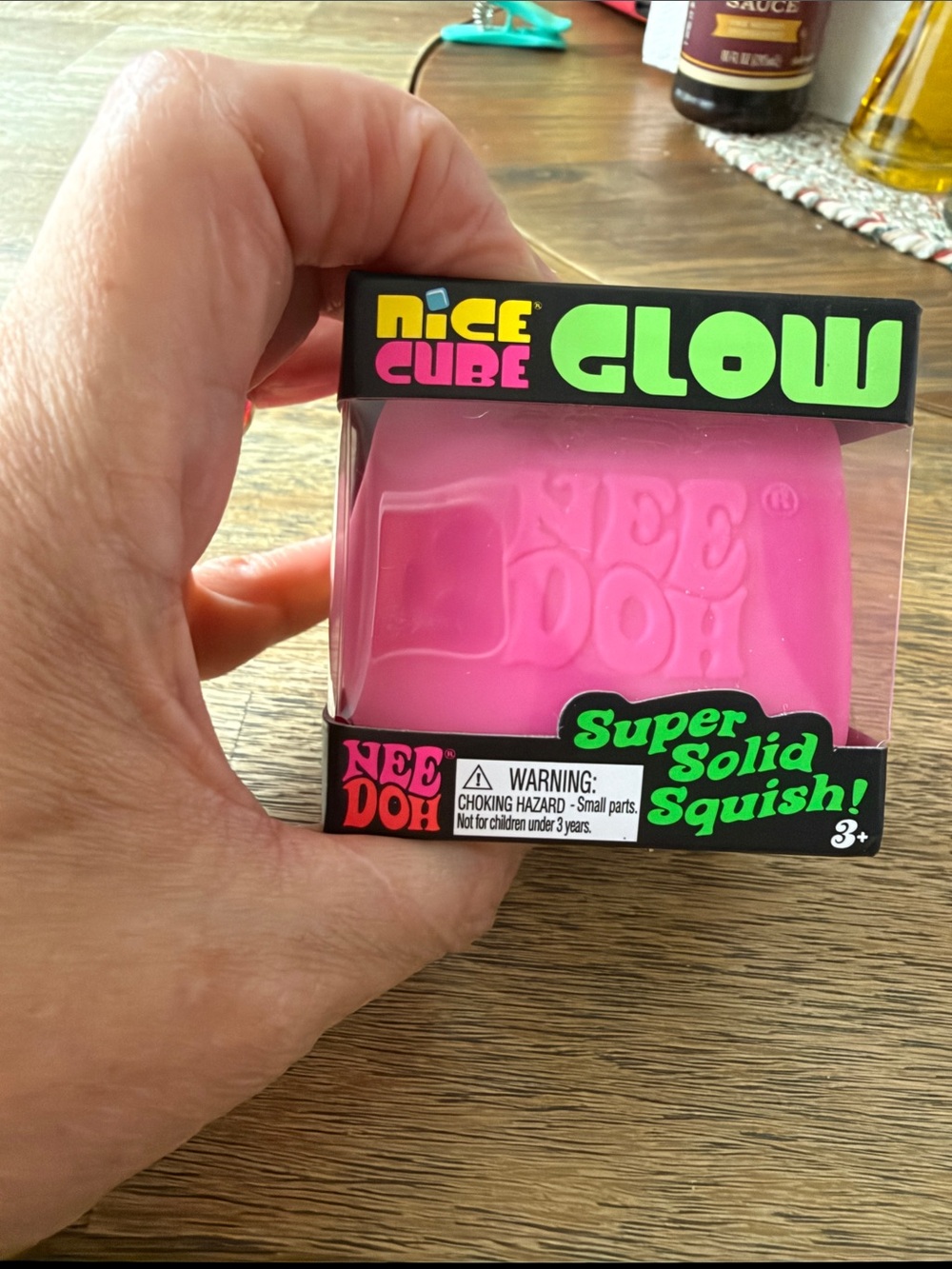 Glow Super Solid Squish Kids Toy - pink or blue